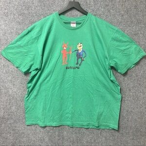 Supreme Shirt Mens Green Business Deal Devil Size XXL